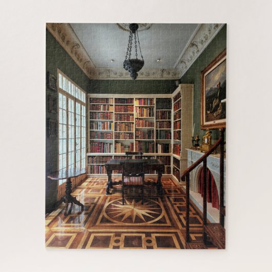Puzzle Bibliothèque avec globe (Vertical)