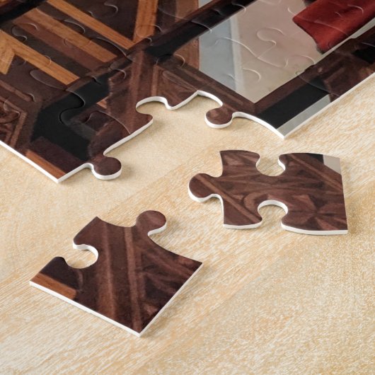 Puzzle Bibliothèque avec globe (Côté)