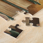 Puzzle Bibliothèque de chat noir enchantée (Côté)