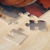 Puzzle Bichon Frise À L'Automne Feuilles Thanksgiving Art (Côté)