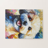 Puzzle Bichon Frise Chien Acrylique Art Imprimer Cadeau A (Horizontal)