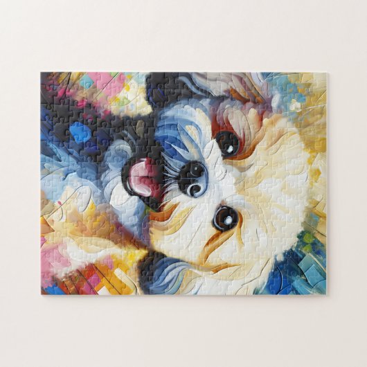 Puzzle Bichon Frise Chien Acrylique Art Imprimer Cadeau A (Horizontal)