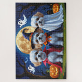 Puzzle Bichon Frise Chiens Citrouille Halloween Funny (Vertical)