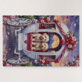 Puzzle Bichon Frise Dog Valentine's Day (Horizontal)