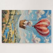 Puzzle Bichon Frise Dog Valentine's Day Heart Balloon (Horizontal)