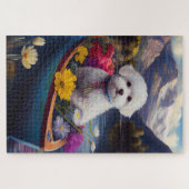 Puzzle Bichon Frise sur une pagaie : une aventure Pittore (Horizontal)