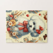 Puzzle Bichon Frisé Vintage (Horizontal)