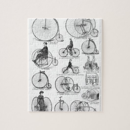 Puzzle Bicyclette à grande roue Penny Farthing (Vertical)