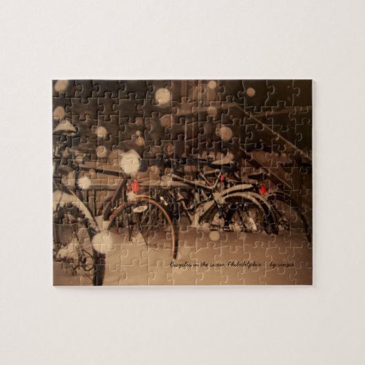 Puzzle : bicyclettes dans la neige (Horizontal)