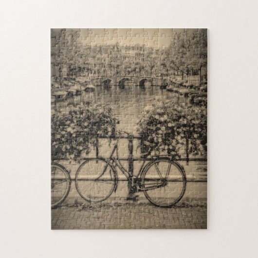 Puzzle Bicyclettes et canaux - Amsterdam classique - (Vertical)