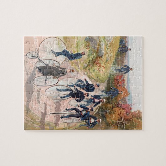 Puzzle Bicycling, 1887 (Horizontal)
