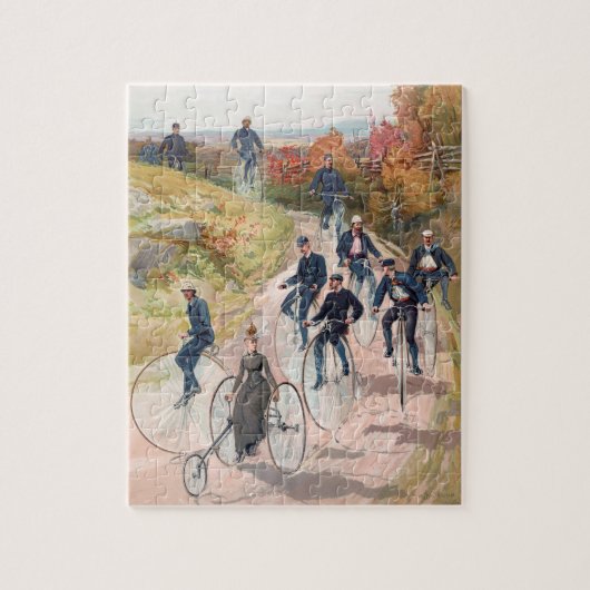 Puzzle Bicycling, 1887 (Vertical)