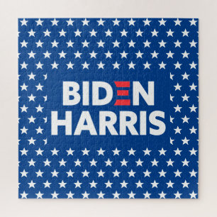 Puzzle Biden / Harris White Stars Motif Blue