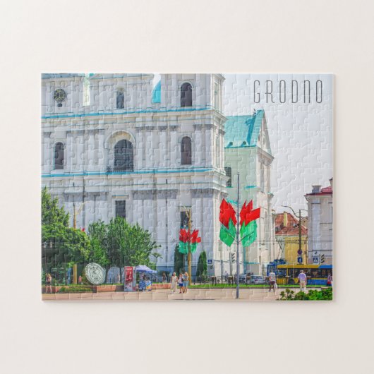 Puzzle Biélorussie Grodno Old City Architecture Personnes (Horizontal)