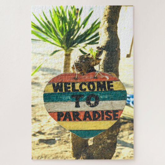 Puzzle Bienvenue à paradise Beach Ocean (Vertical)