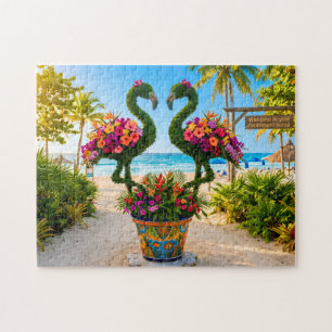 Puzzle Bienvenue à votre maison de retraite Flamants sur