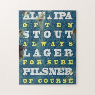 Puzzle Bière toujours. Affiche de bière vintage. Bière