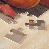 Puzzle Biewer Terrier À L'Automne Laisse L'Art Thanksgivi (Côté)