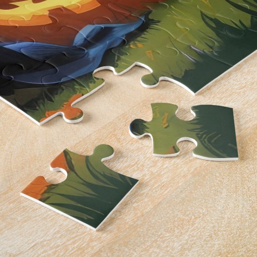 Puzzle Biewer Terrier Chiens Citrouille Halloween Funny (Côté)