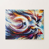 Puzzle Biewer Terrier Portrait de chien Acrylique Art Imp (Horizontal)