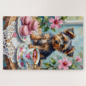 Puzzle Biewer Terrier Valentine's Day Heart Tea Party (Horizontal)