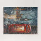 Puzzle Big Ben et le stand de téléphone rouge (Horizontal)