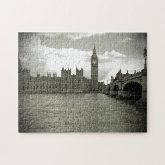 Puzzle Big Ben Parliament in Black & White 11x14 - 252 pc (Horizontal)