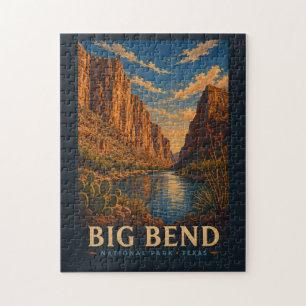 Puzzle Big Bend National Park Texas Gravure sur bois mode