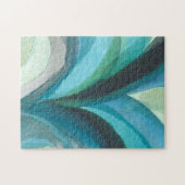 Puzzle Big Blue Leaf I (Horizontal)