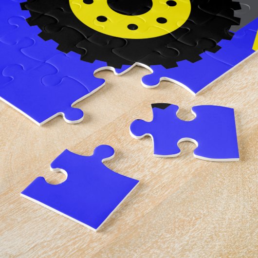 Puzzle Big Bro Construction Camion à vidange jaune (Côté)