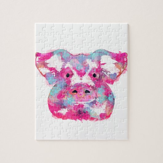 Puzzle Big pink pig dirty ego (Vertical)