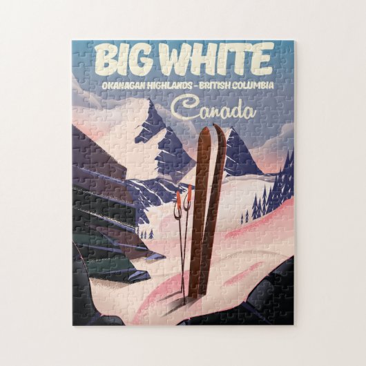 Puzzle Big White Colombie-Britannique Canada ski. (Vertical)