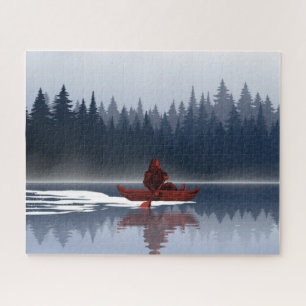 Puzzle Bigfoot Lake Canoe Forêt sauvage de pins