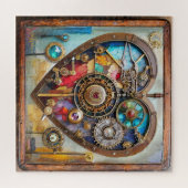 Puzzle Bijoux et cœur de vitrail Steampunk Series (Horizontal)