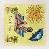 Puzzle Bikini Girl Beach Napping Thunder_Cove (Horizontal)