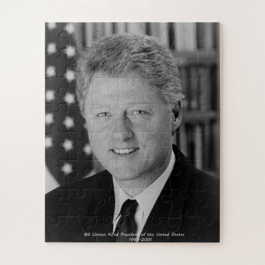 Puzzle Bill Clinton 42e président des États-Unis (Vertical)