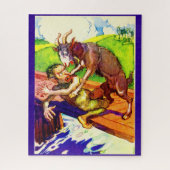 Puzzle billy chèvre gruff et troll (Vertical)