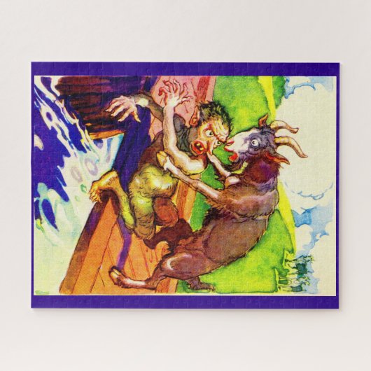 Puzzle billy chèvre gruff et troll (Horizontal)