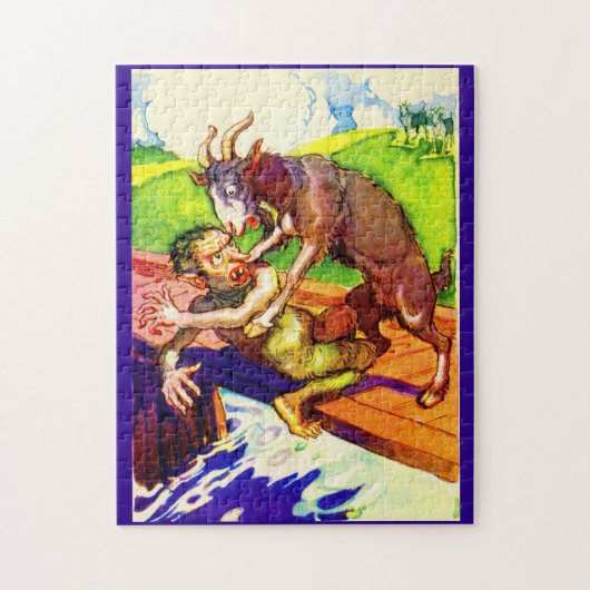 Puzzle billy chèvre gruff et troll (Vertical)
