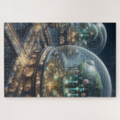 Puzzle Bio Domes, Plante futuriste de l'Imaginaire (Horizontal)
