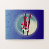Puzzle Biplan rouge vintage (Horizontal)