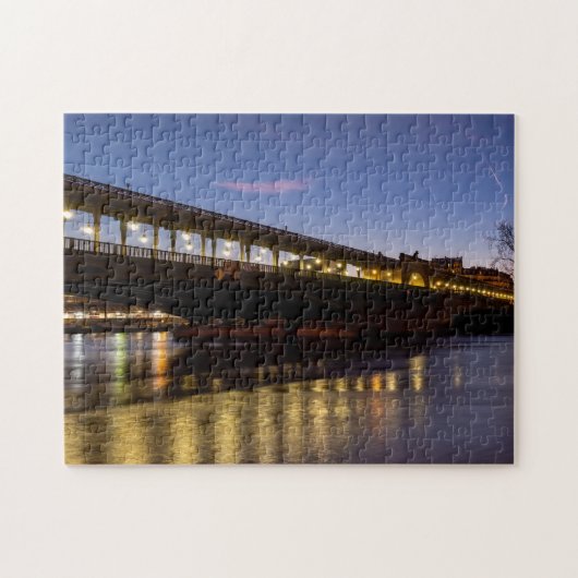Puzzle Bir-Hakeim bridge at dawn in winter - Paris (Horizontal)