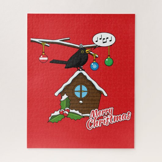 Puzzle Bird House Joyeux Noël (Vertical)