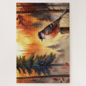 Puzzle Bird in Autumn (Vertical)