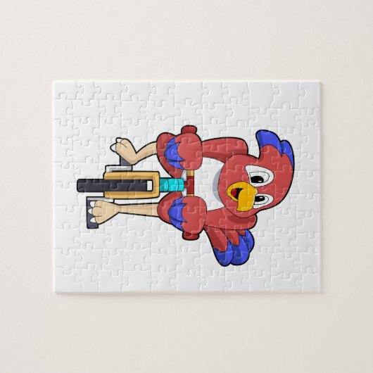 Puzzle Bird with bicycle (Horizontal)