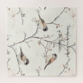 Puzzle Birds in a Winter Tree (Horizontal)