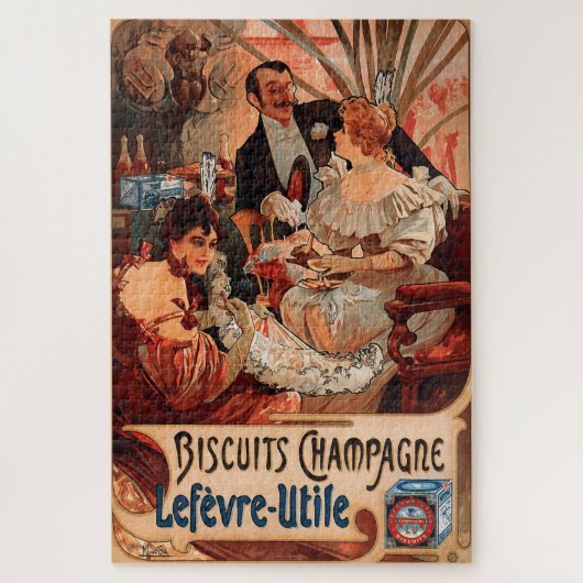Puzzle Biscuits Champagne-Lefèvre-Utile – Alphonse Mucha (Vertical)