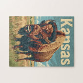 Puzzle Bison américain du Kansas (Horizontal)