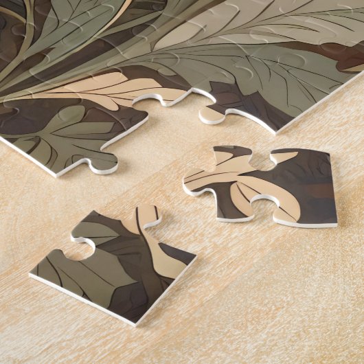 Puzzle Bison élégant William Morris inspiré (Côté)