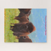 Puzzle Bison sauvage Oklahoma. voeux de Noël (Horizontal)